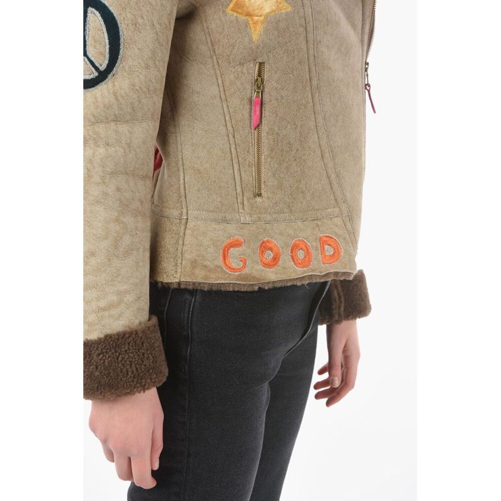 Embroidered Shearling Jacket - Picture 4 of 5